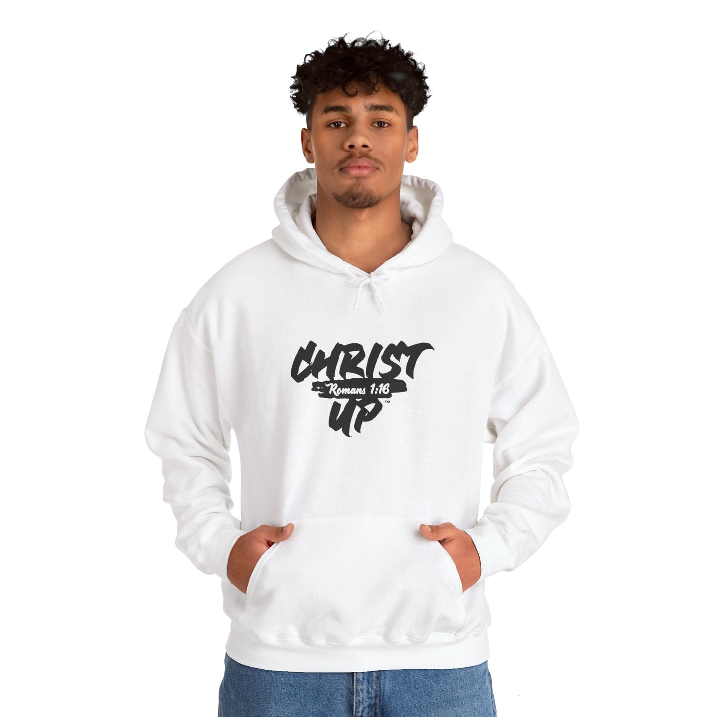 I Decree Christ up shadow face hoodie