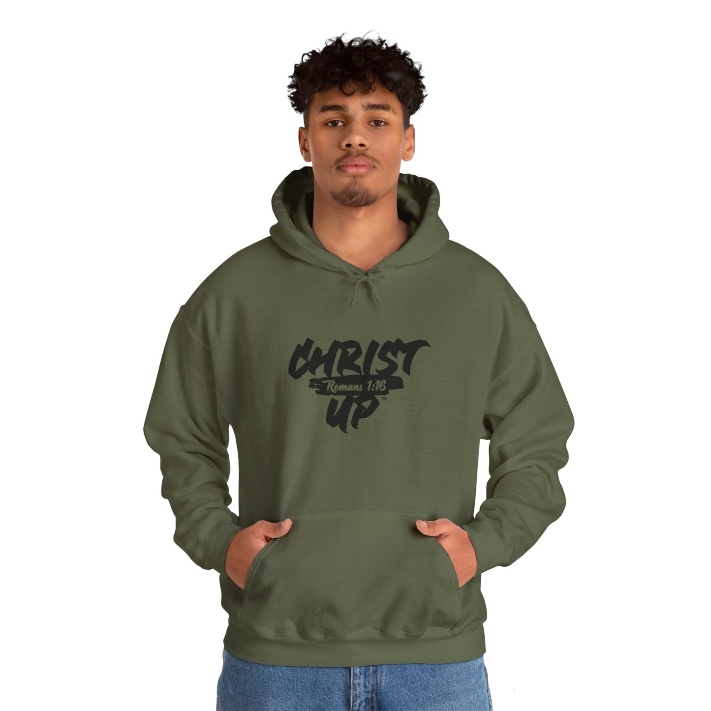 I Decree Christ up shadow face hoodie